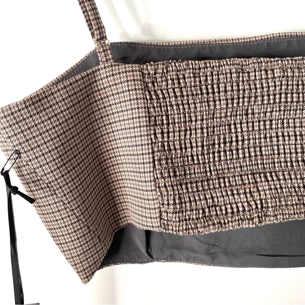 House of Harlow 1960 Brown Houndstooth Crop Top NWT - Picture 5 of 7